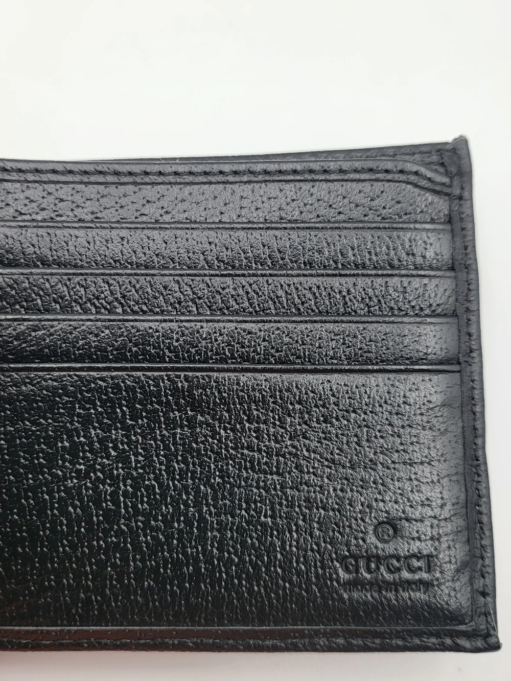 Gucci Black Leather Ophidia Web Bi-fold Wallet..834271.